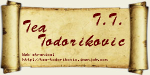 Tea Todoriković vizit kartica